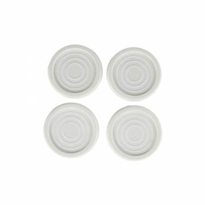 Антивибрационные подставки ИТАТЭН, D56мм, h6мм, белые, тонкие, круглые, 4 шт