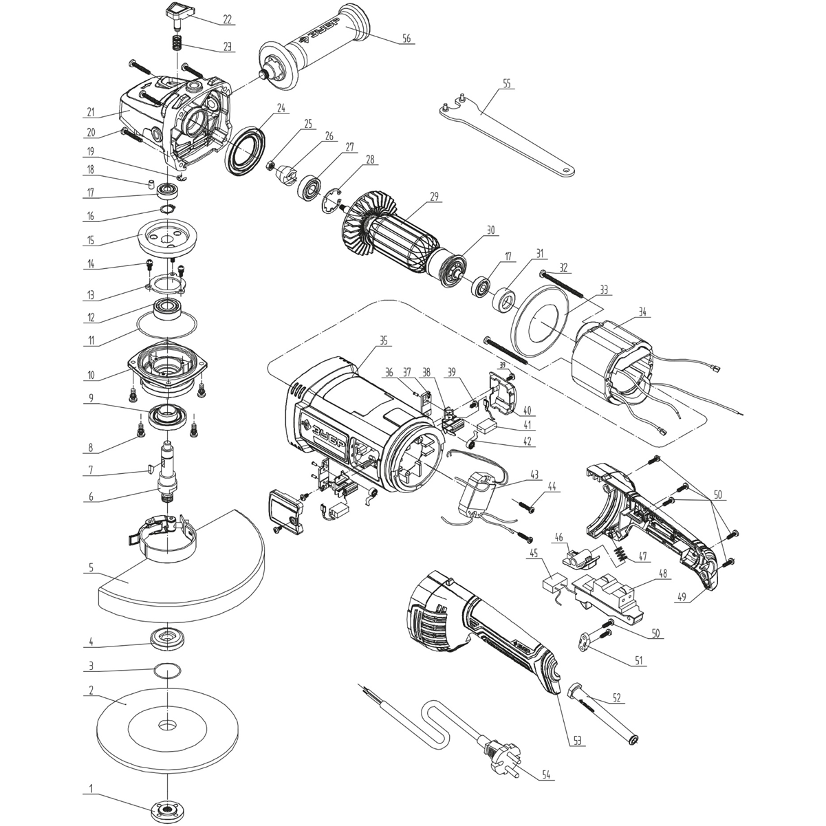 УШМ (Болгарка), 230 мм, компакт УШМ-П230-2600 П