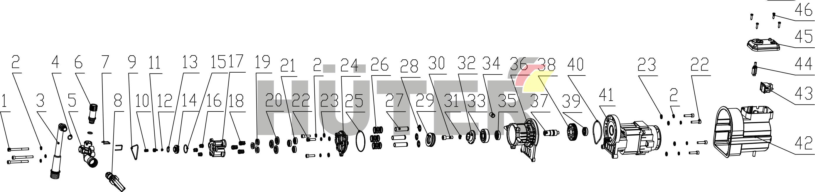 Насос и двигатель HUX 70/8/12