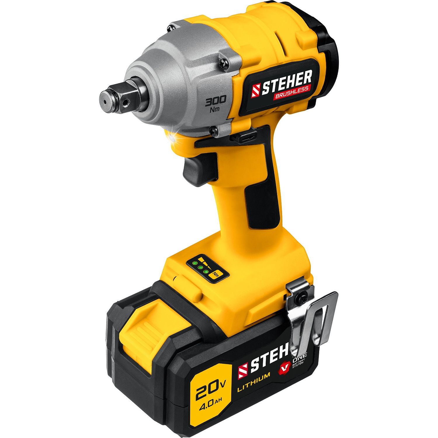 Бесщеточный гайковерт, 1 АКБ (4 Ач), в кейсе CWB-300-1